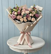 Букет цветов из:  Розы и Лизиантусы #REPLACE_PRED# Новое