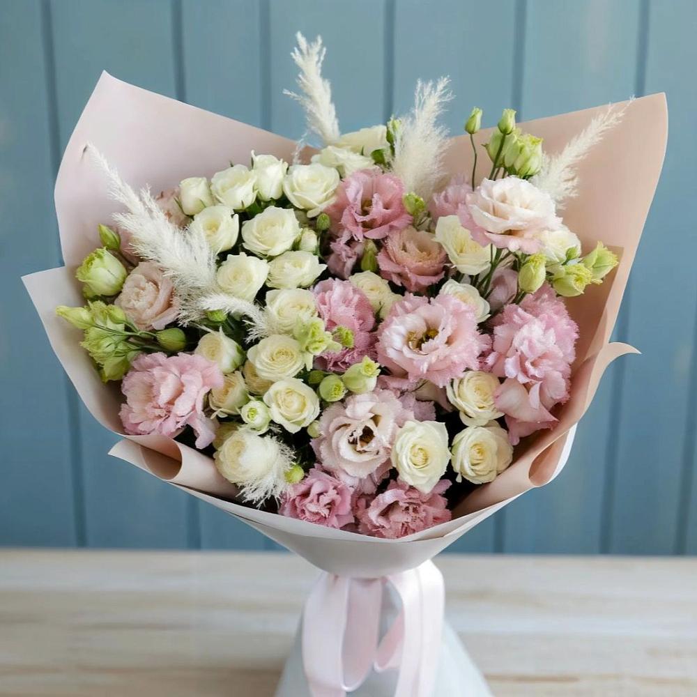 Букет цветов из: Альстромерии и Розы в Новое