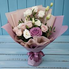 Букет цветов из:  Розы и Лизиантусы в Новое