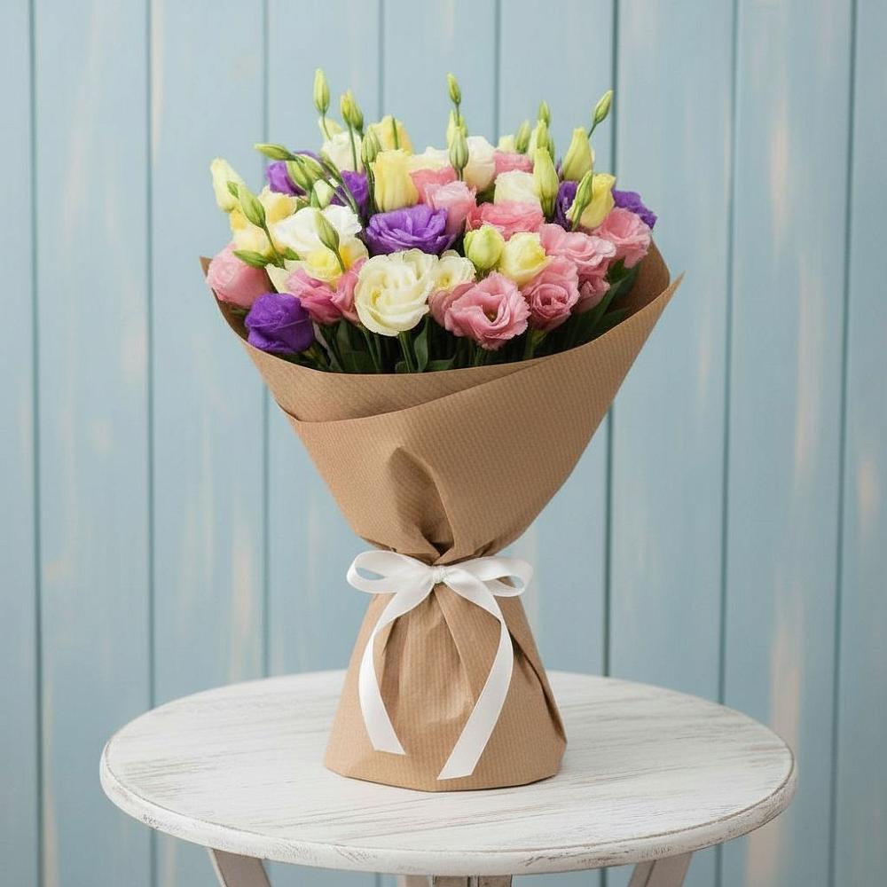 Букет цветов из: Лизиантусы в Новое