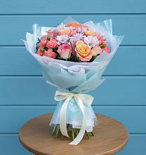 Букет цветов из:  Хризантемы и Розы #REPLACE_PRED# Новое